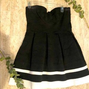 Black and white formal dress